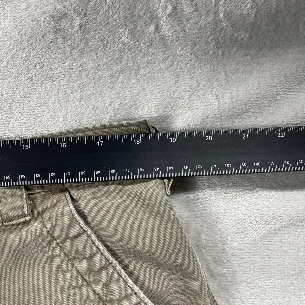 Carhartt Mens 38 Tan B151 LBR Relaxed Fit Canvas Work Pants Carpenter Utility